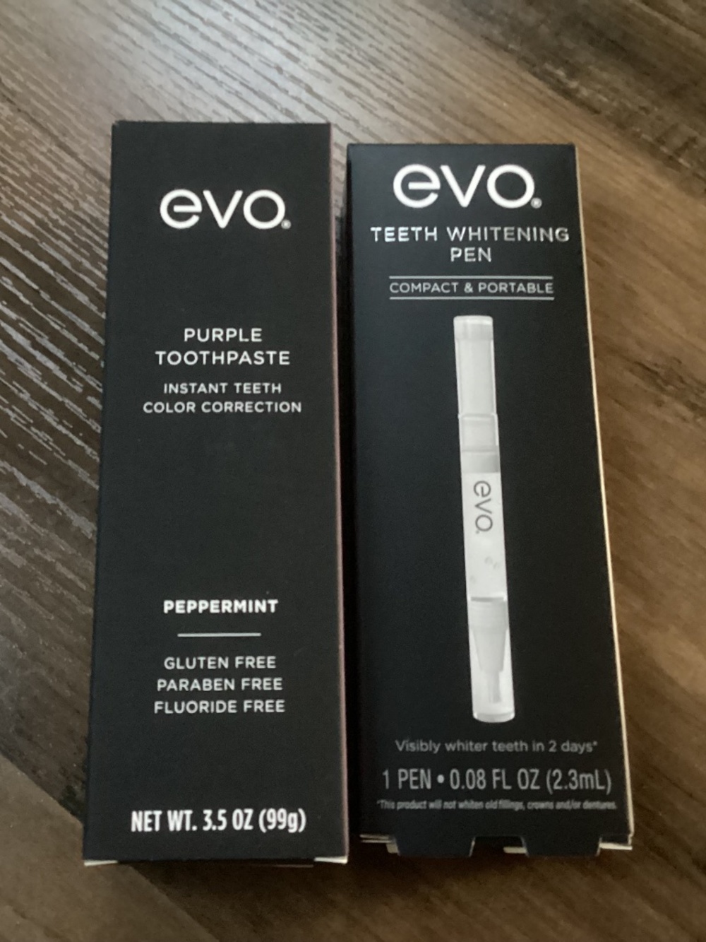 EVO Purple Toothpaste and Whitening Pen Bundle New